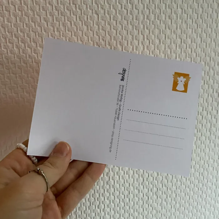 Schutzengel Postkarte (rosa) – Bild 3